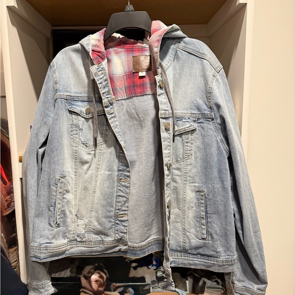 Maurices Red and Blue Plaid Jacket